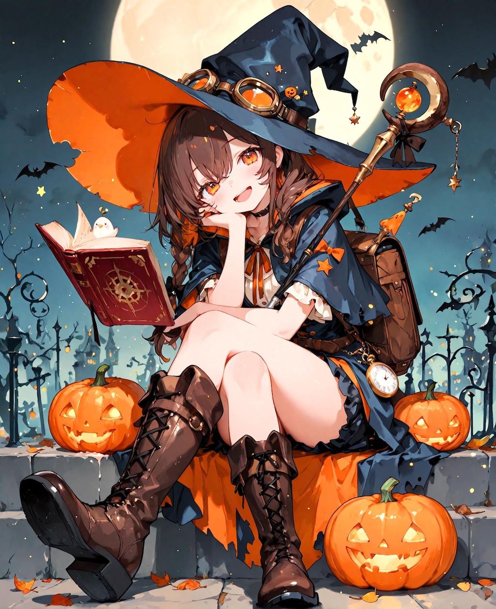 ハロウィンのウィッチ少女