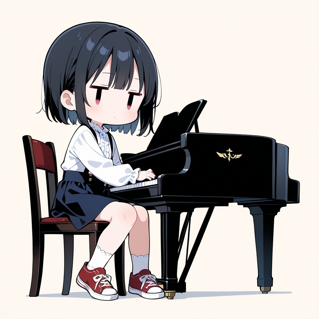 ピアノを練習する