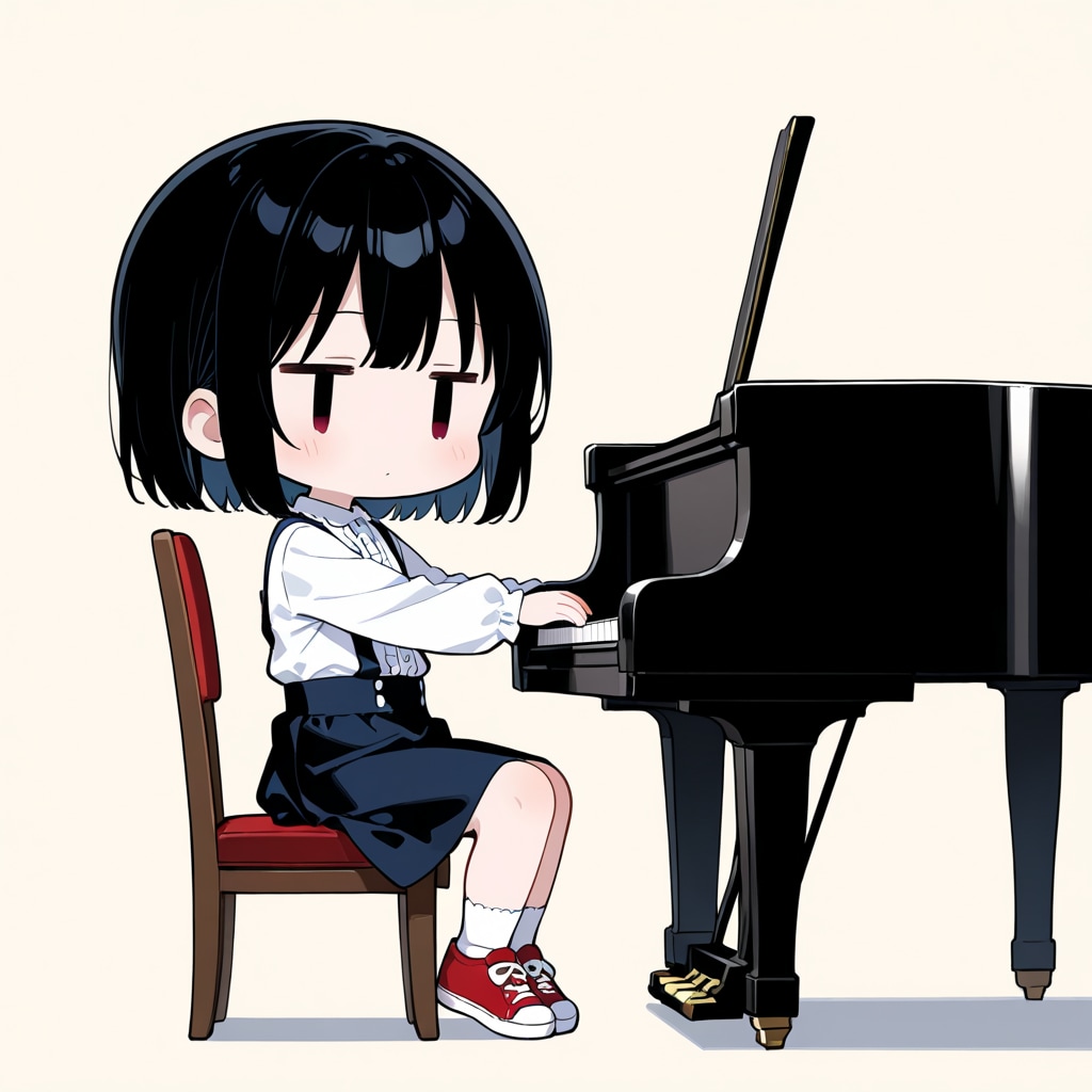 ピアノを練習する