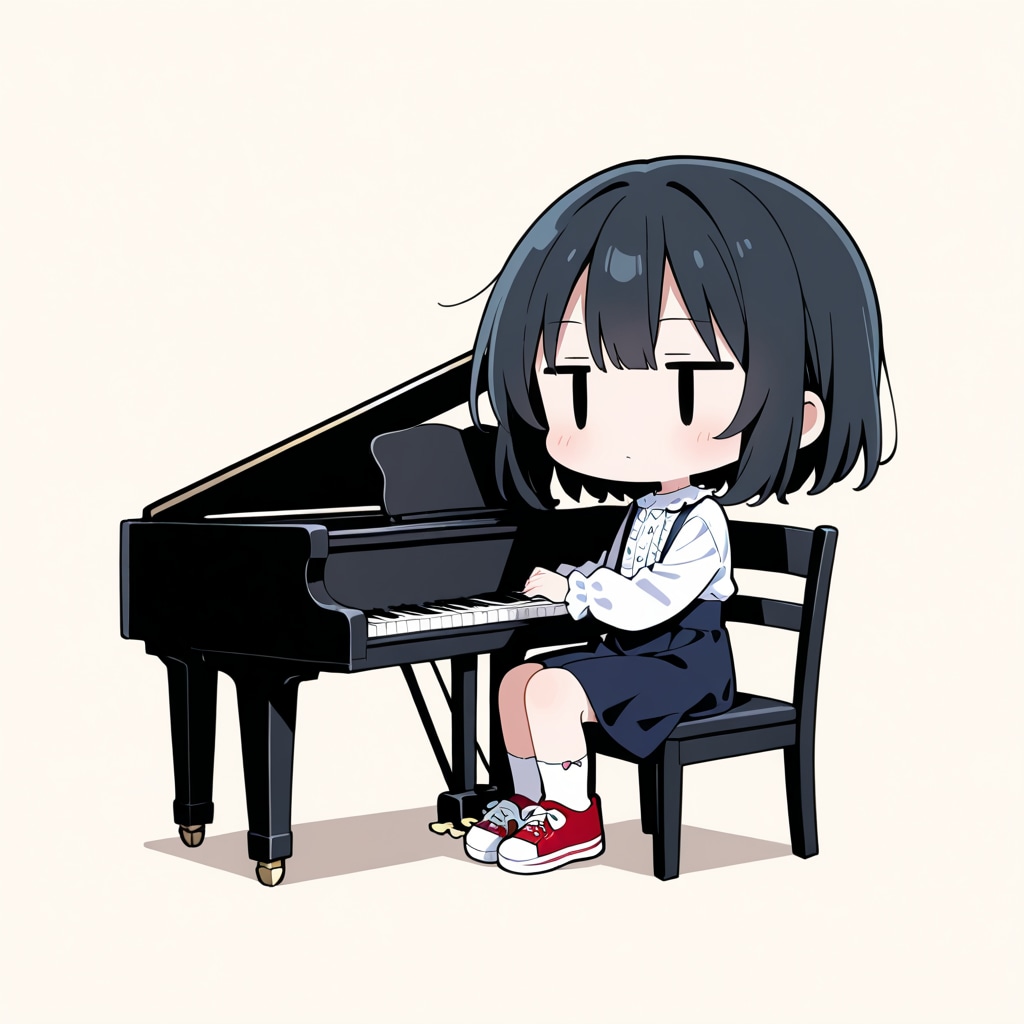 ピアノを練習する