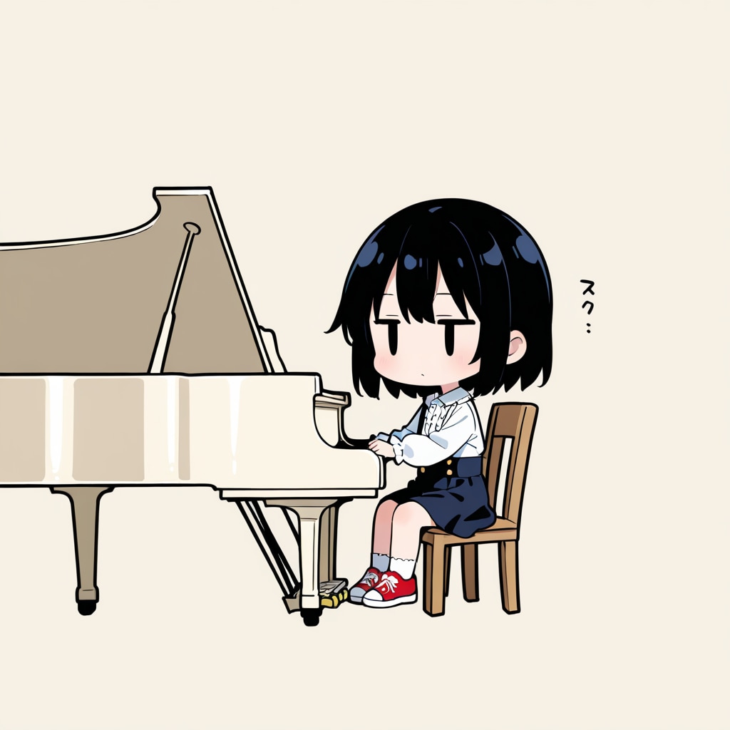 ピアノを練習する