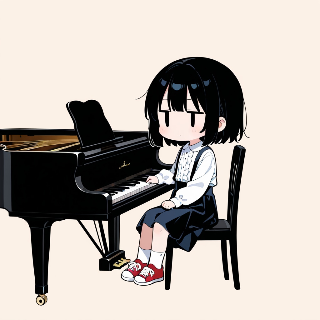 ピアノを練習する