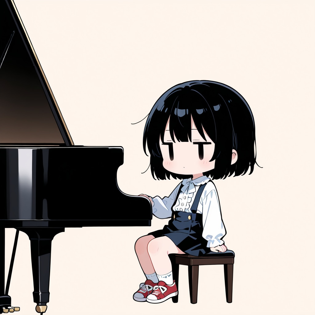 ピアノを練習する