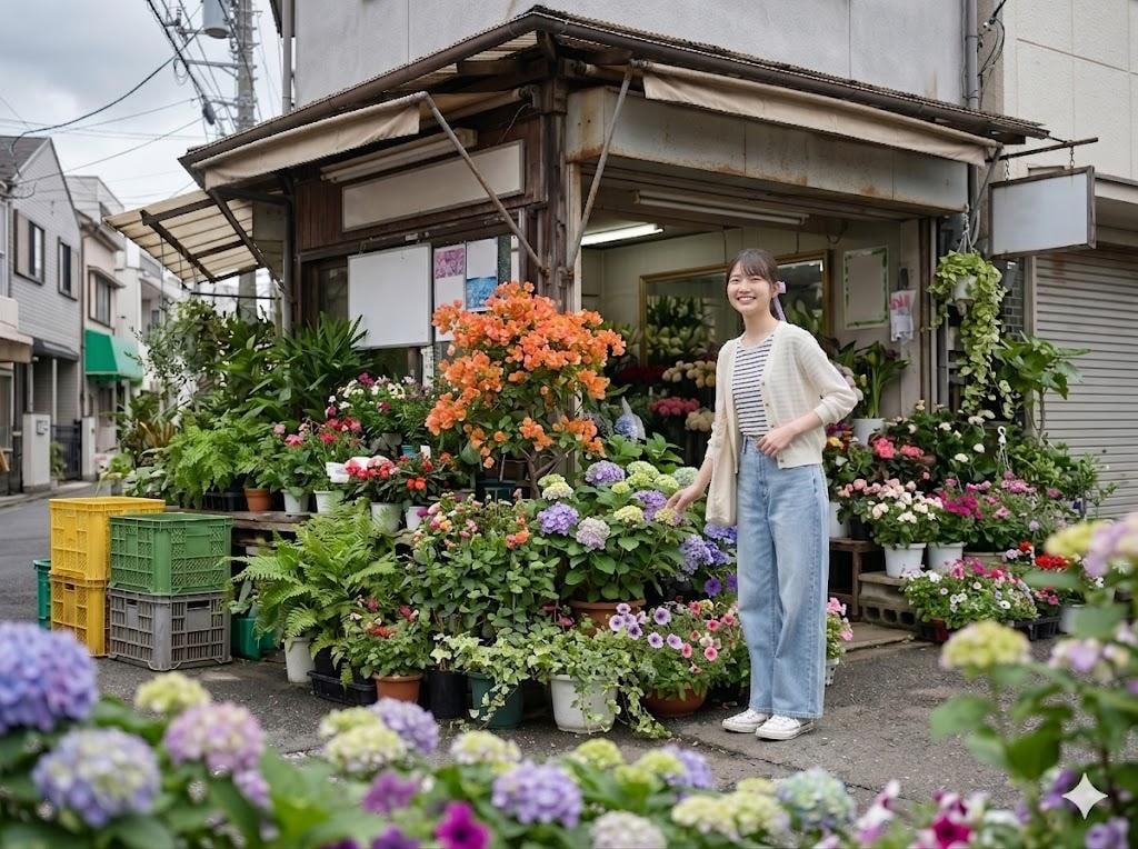 【蔵出し】写真集03「花屋」　★AI併用作品★