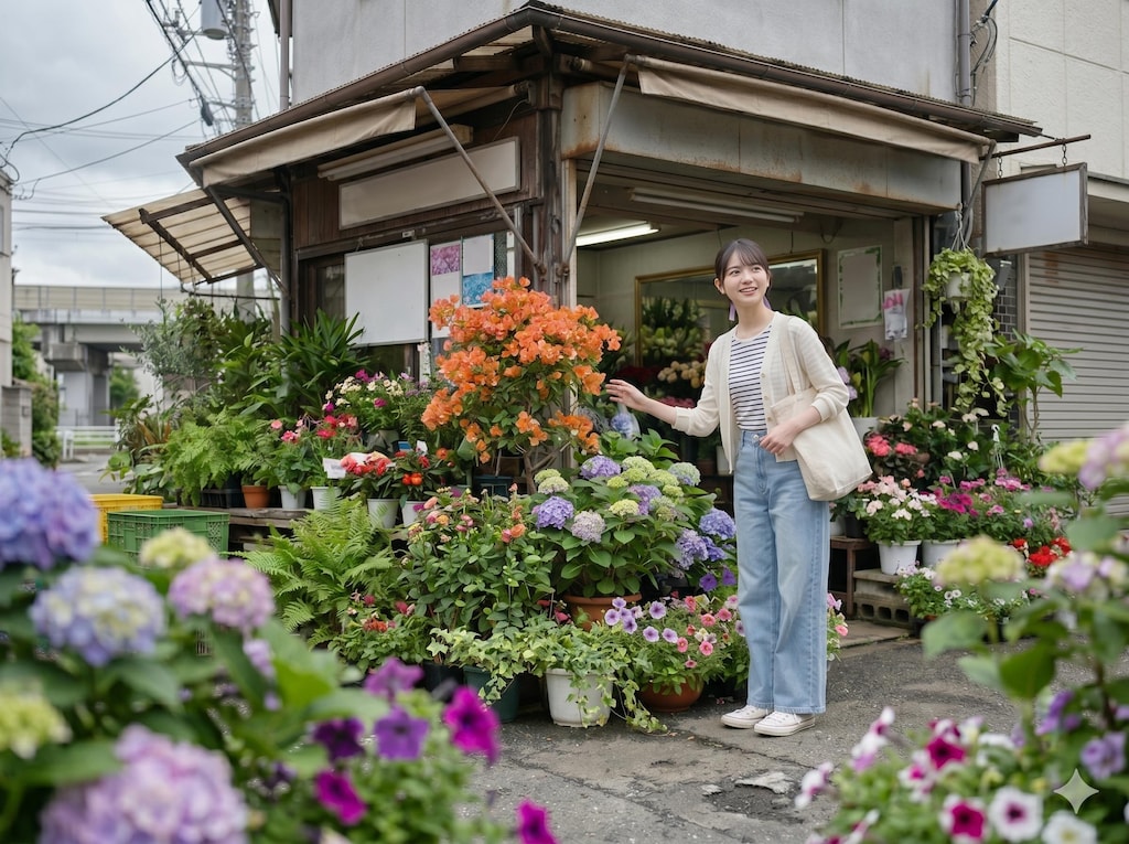 【蔵出し】写真集03「花屋」　★AI併用作品★