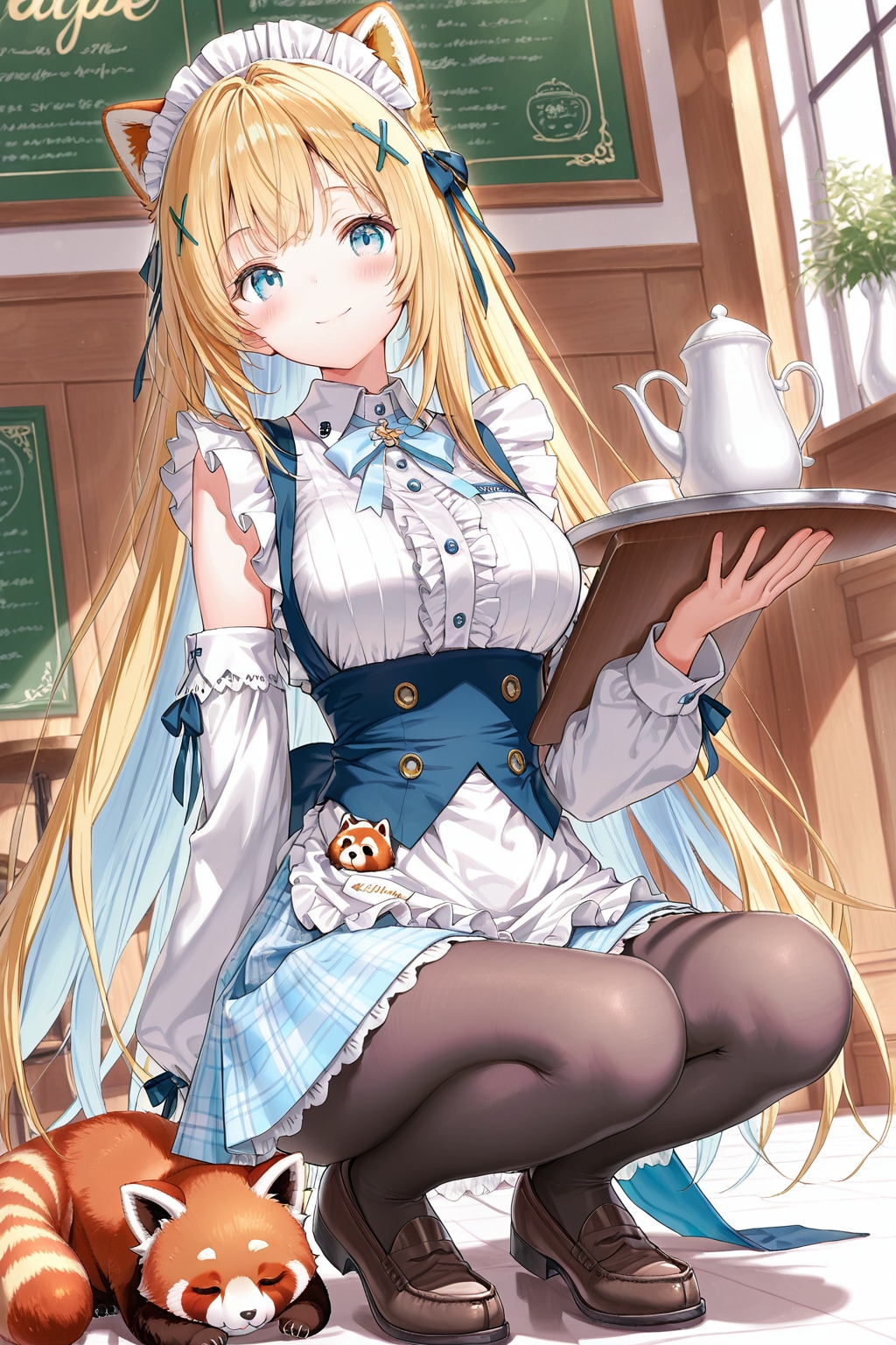 金髪　レッサーパンダカフェ