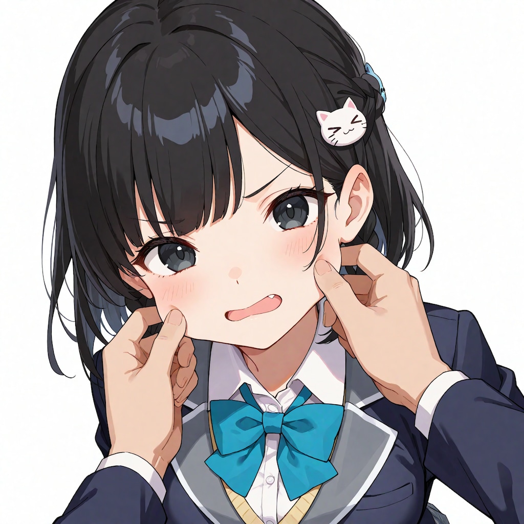 う～つねるな～😭