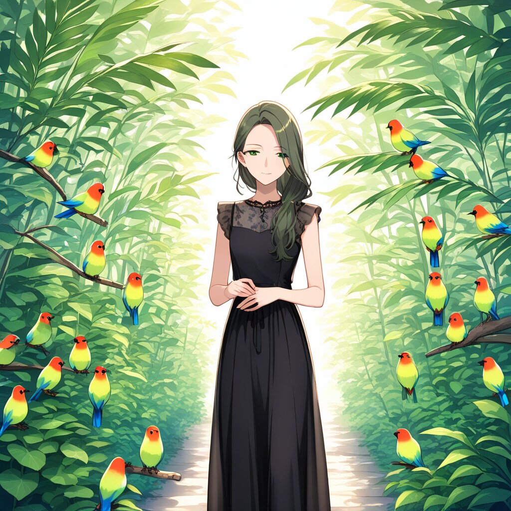 黒のエレガンスと熱帯の羽音 | の人気AIイラスト・グラビア