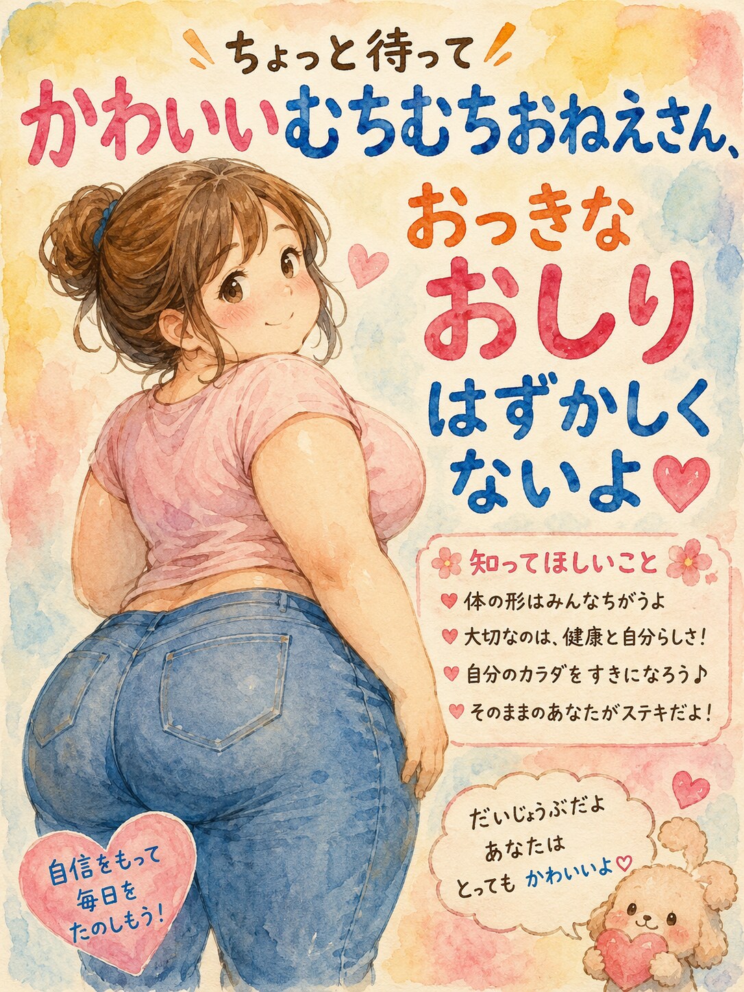 おっきなおしりでもはずかしくないよポスター