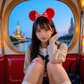夢の国で観覧車デート 2枚目