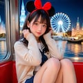 夢の国で観覧車デート 4枚目