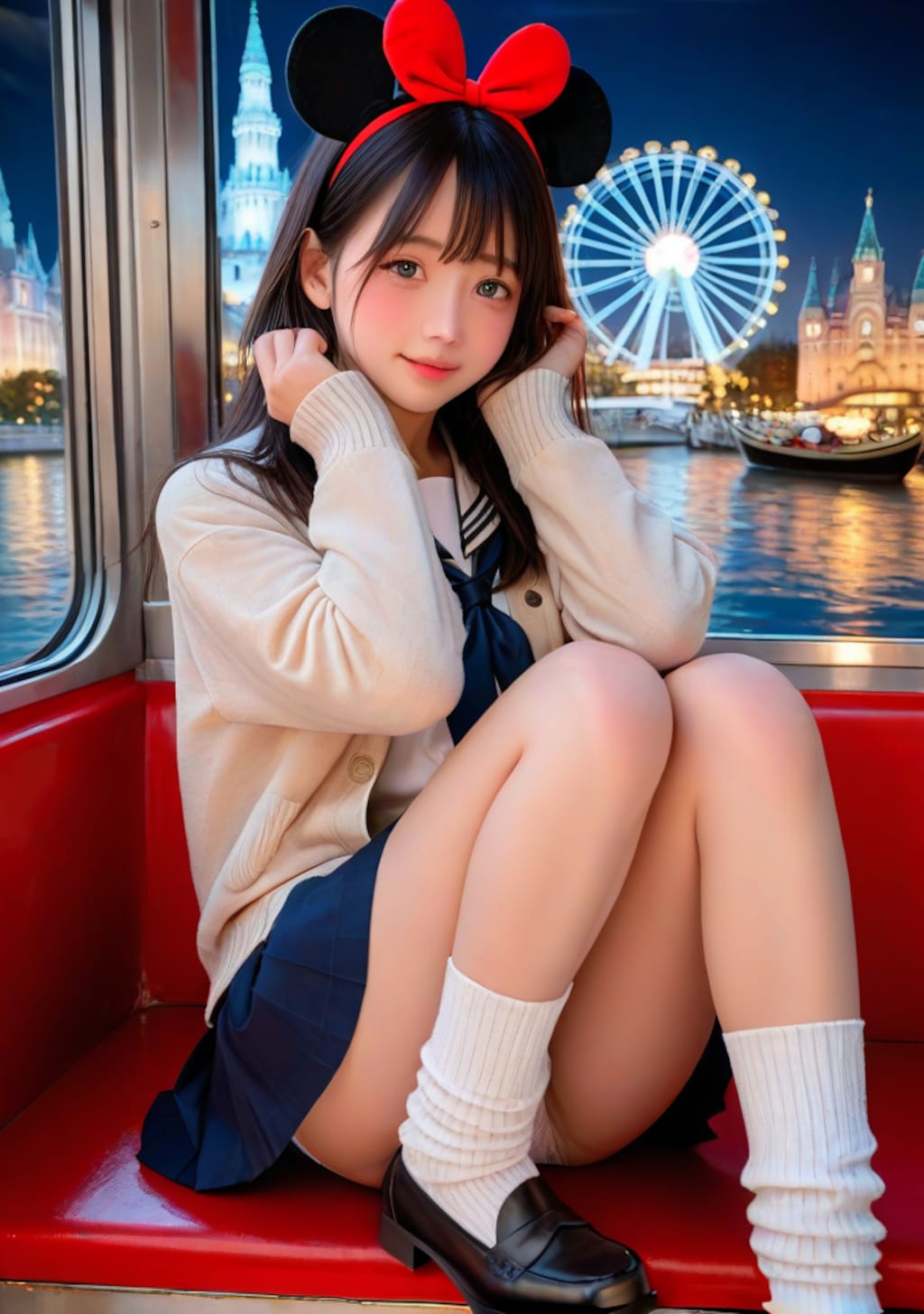 夢の国で観覧車デート