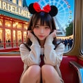 夢の国で観覧車デート 3枚目