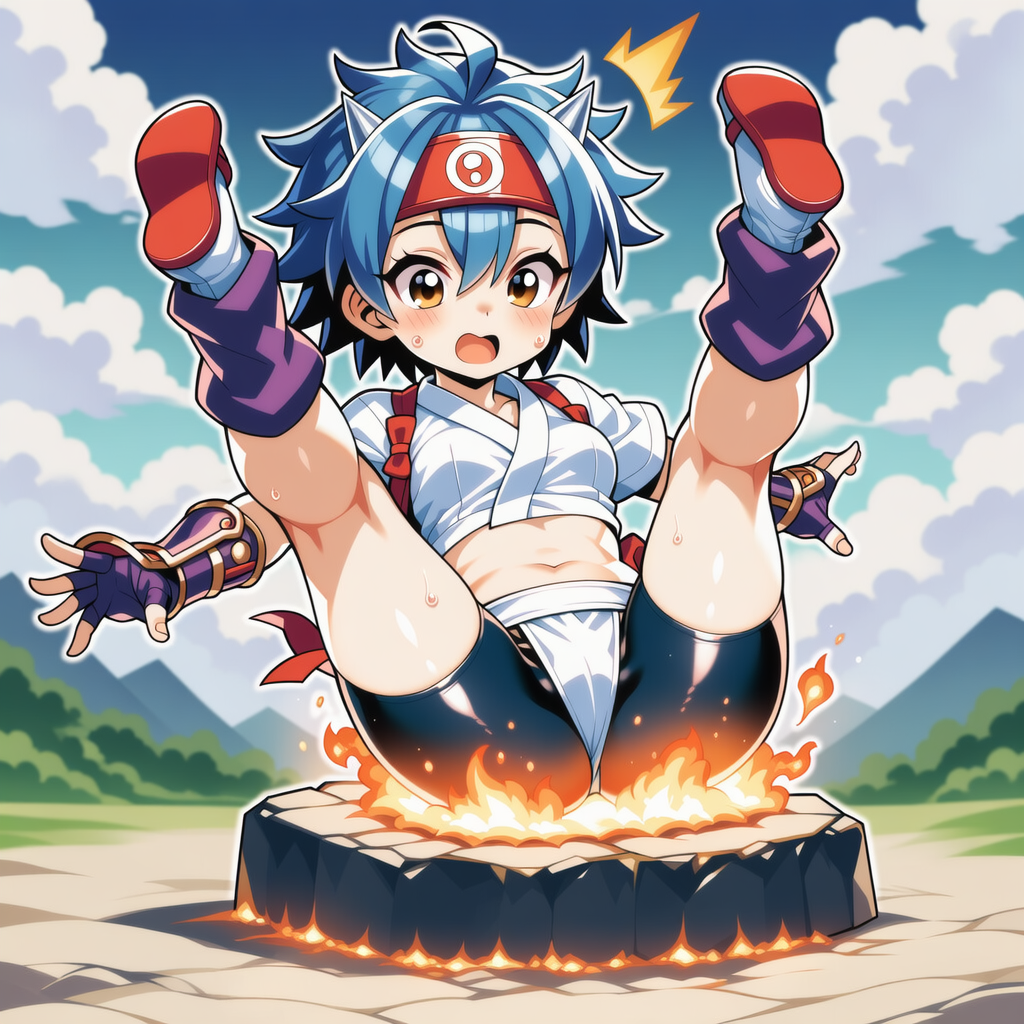 尻もちをつく天満