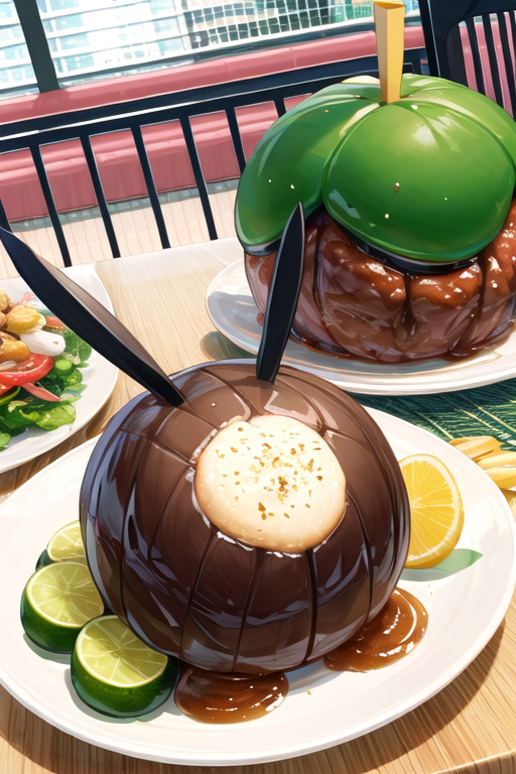 ○ートボールを作る女の子