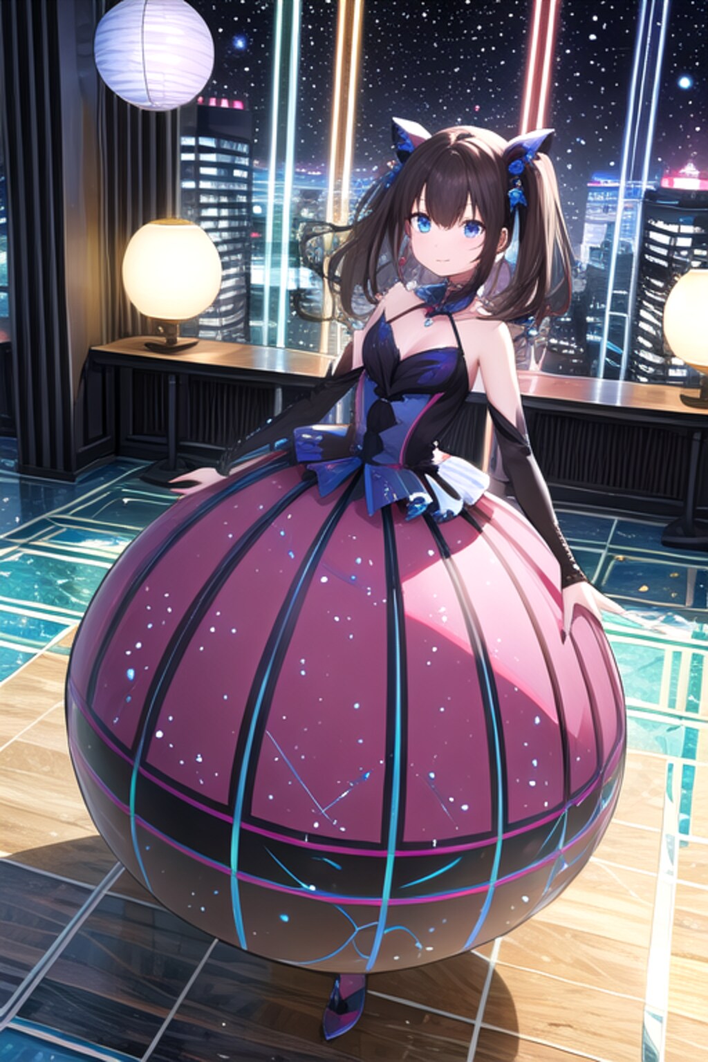 ○ートボールを作る女の子