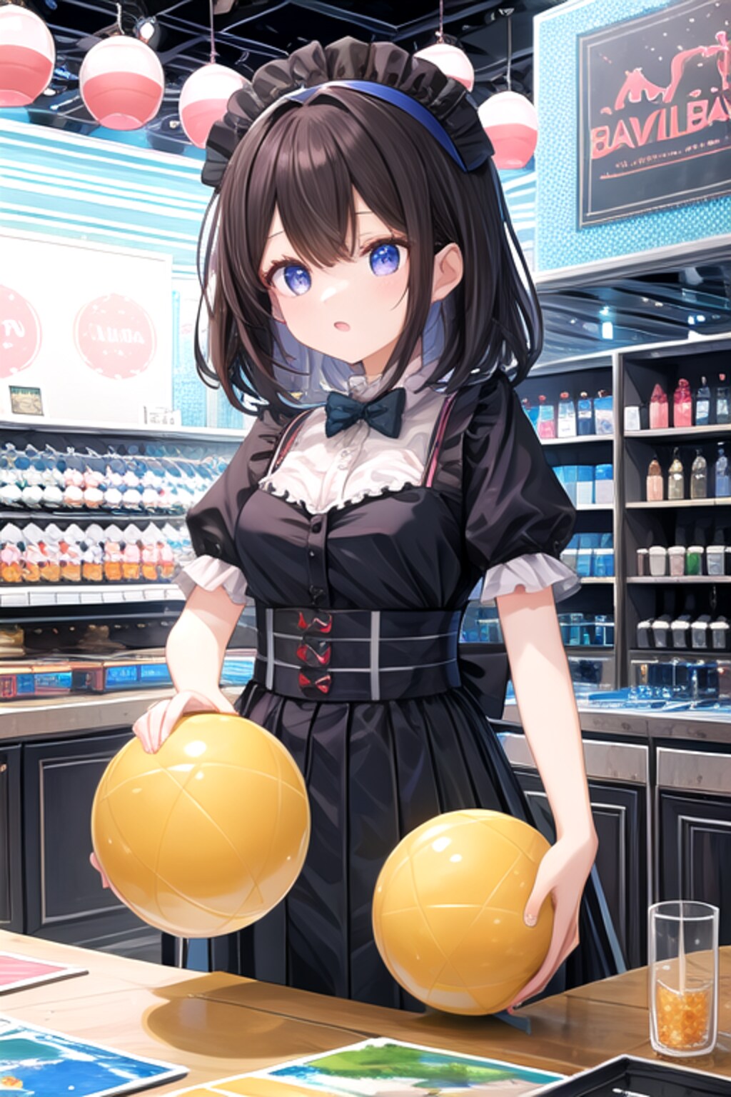 ○ートボールを作る女の子