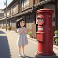 赤いポストⅠ 2枚目