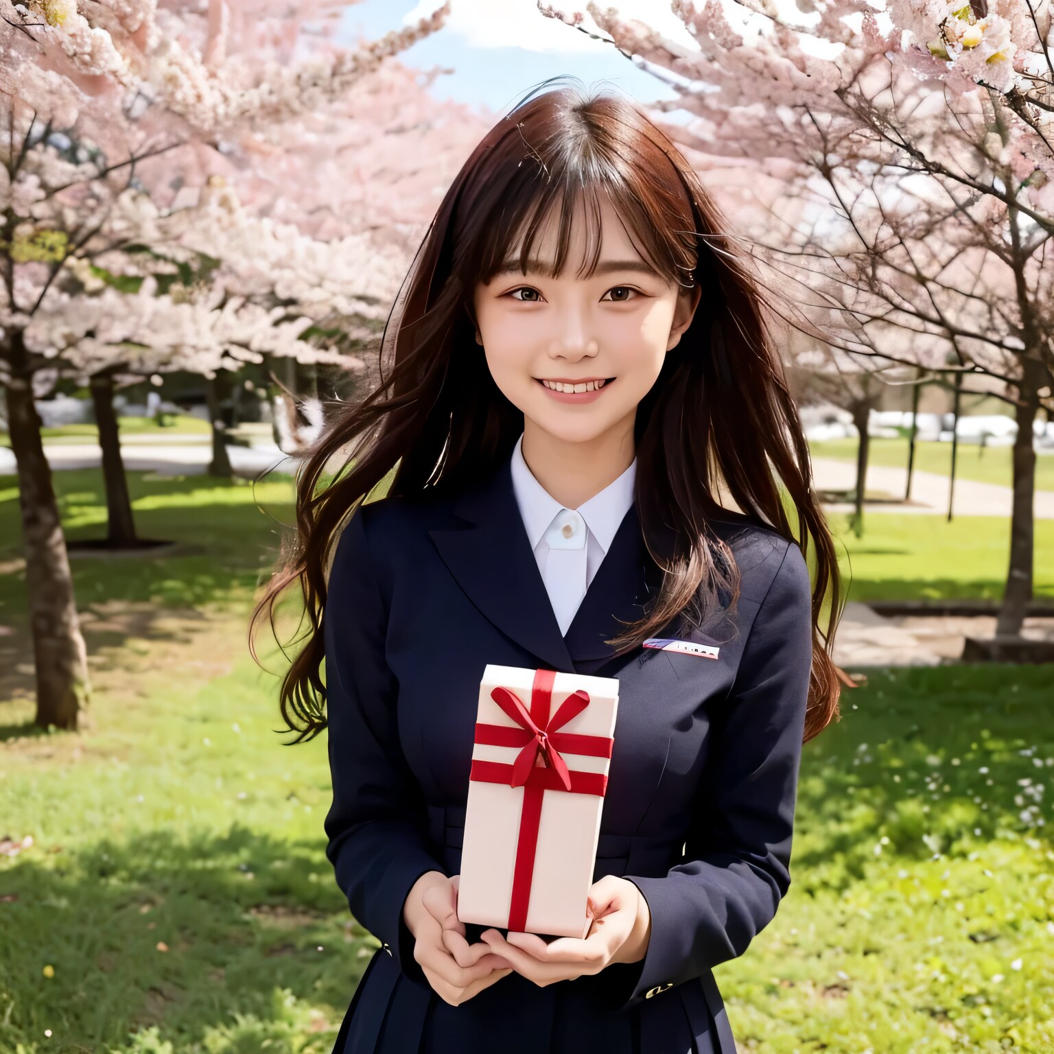 黒髪ロングでブレザーの美女３７ | の人気AIイラスト・グラビア