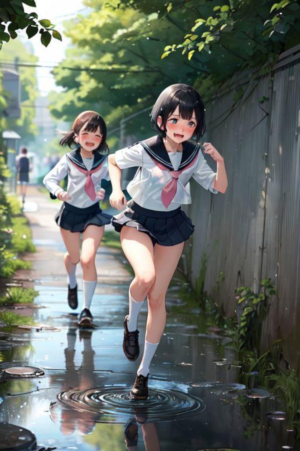 水溜まりに映る少女4