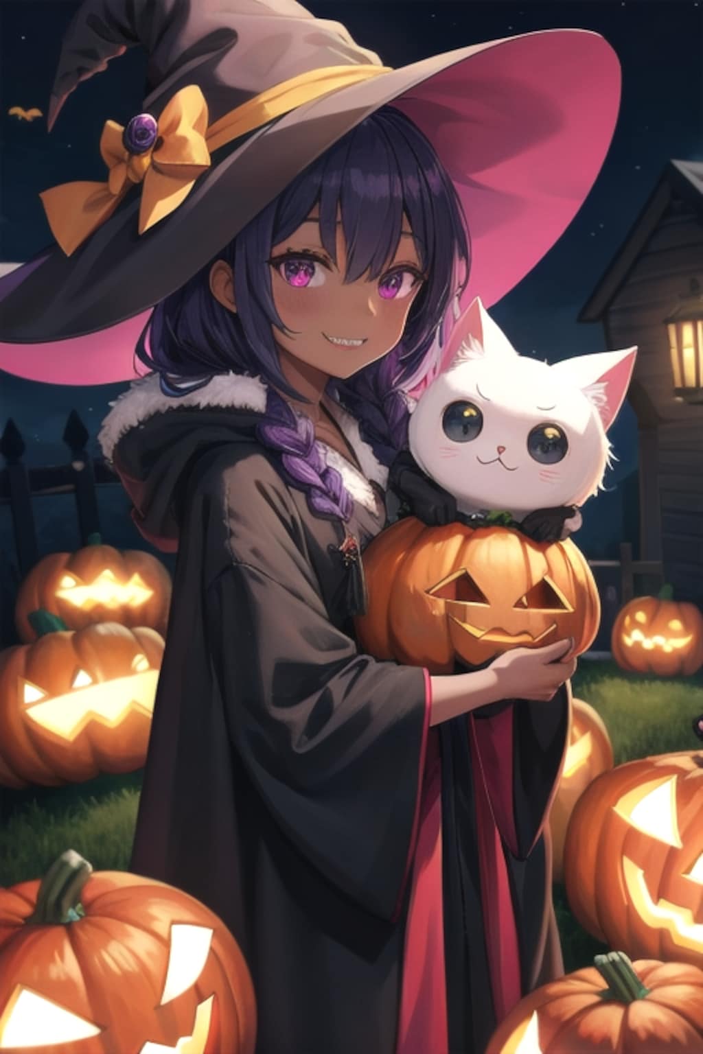 ランタンの上に猫をのせたよ