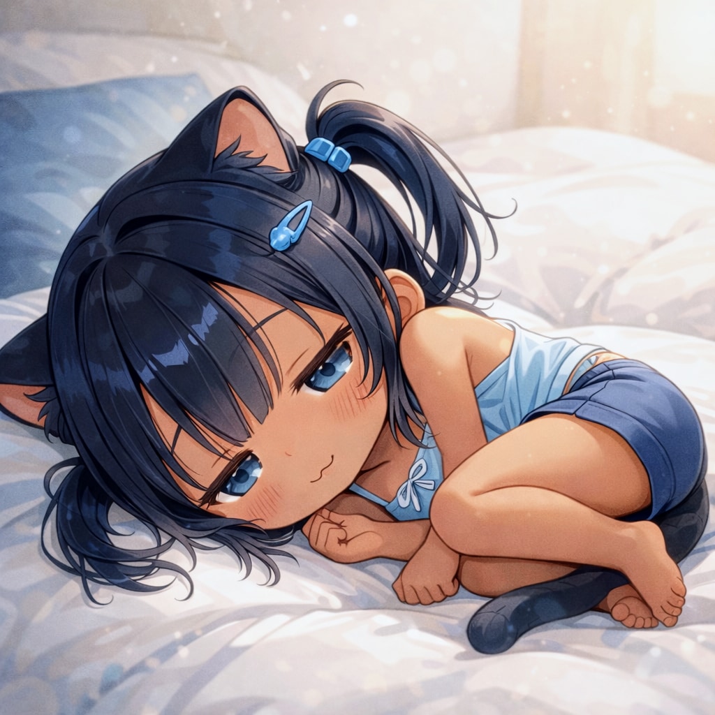 おねむさんな こにゃつちゃん or ねこなつちゃん