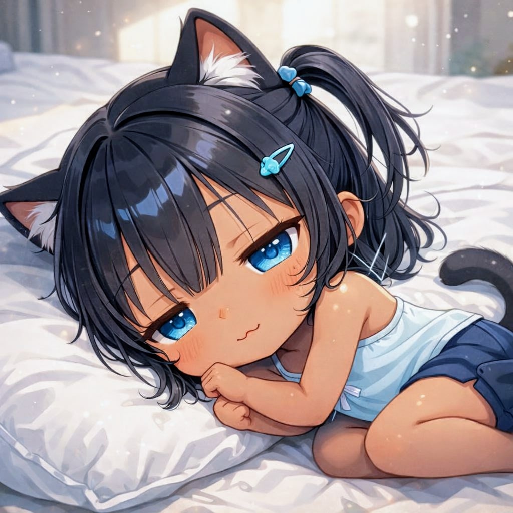 おねむさんな こにゃつちゃん or ねこなつちゃん