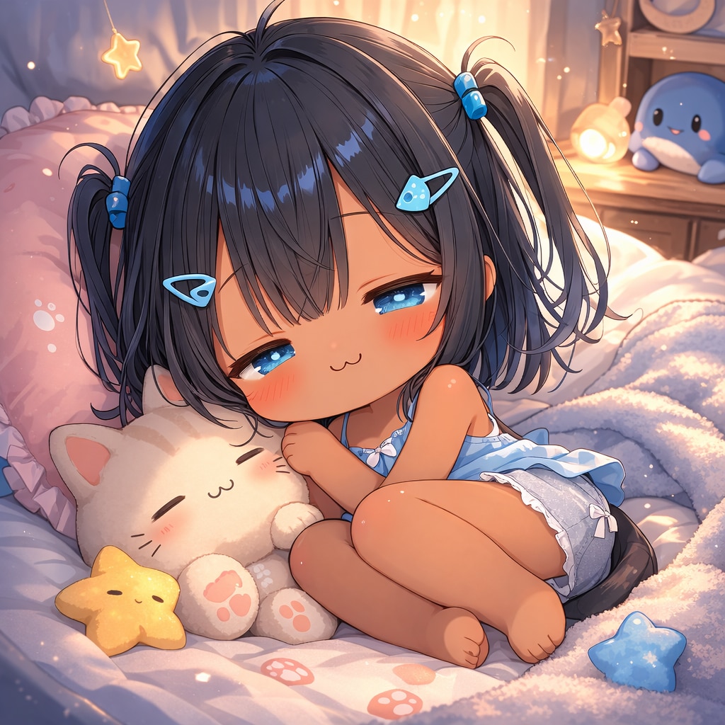 おねむさんな こにゃつちゃん or ねこなつちゃん