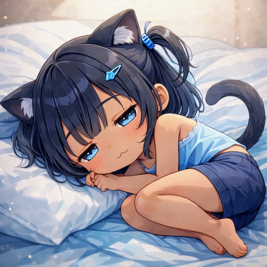 おねむさんな こにゃつちゃん or ねこなつちゃん