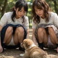 双子仔犬パンチラ　その② 9枚目