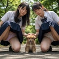 双子仔犬パンチラ　その② 4枚目