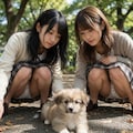 双子仔犬パンチラ　その② 10枚目
