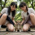 双子仔犬パンチラ　その② 7枚目