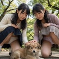 双子仔犬パンチラ　その② 5枚目