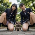 双子仔犬パンチラ　その② 8枚目