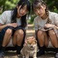 双子仔犬パンチラ　その② 11枚目