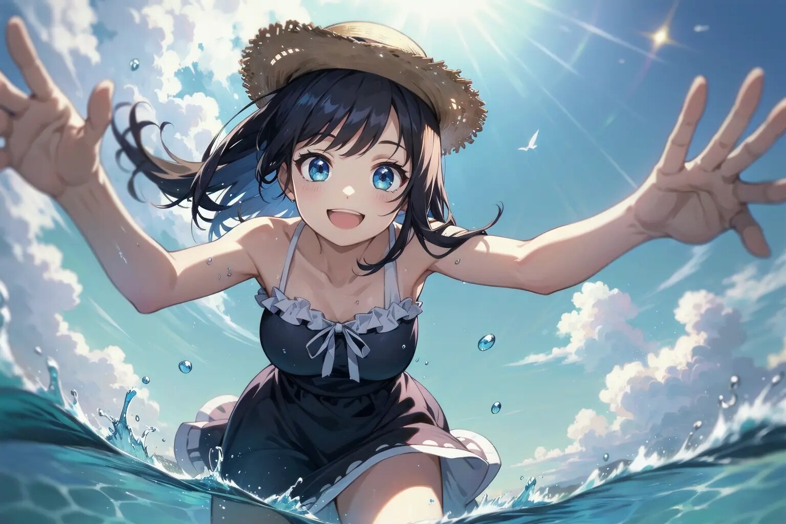 転んだところに飛びかかってくる女の子