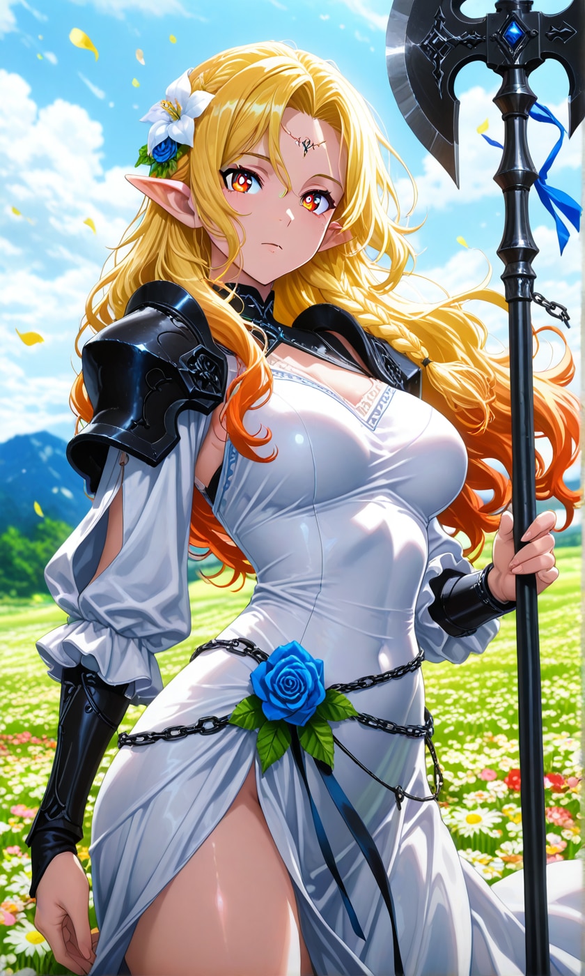金髪エルフの姫騎士様