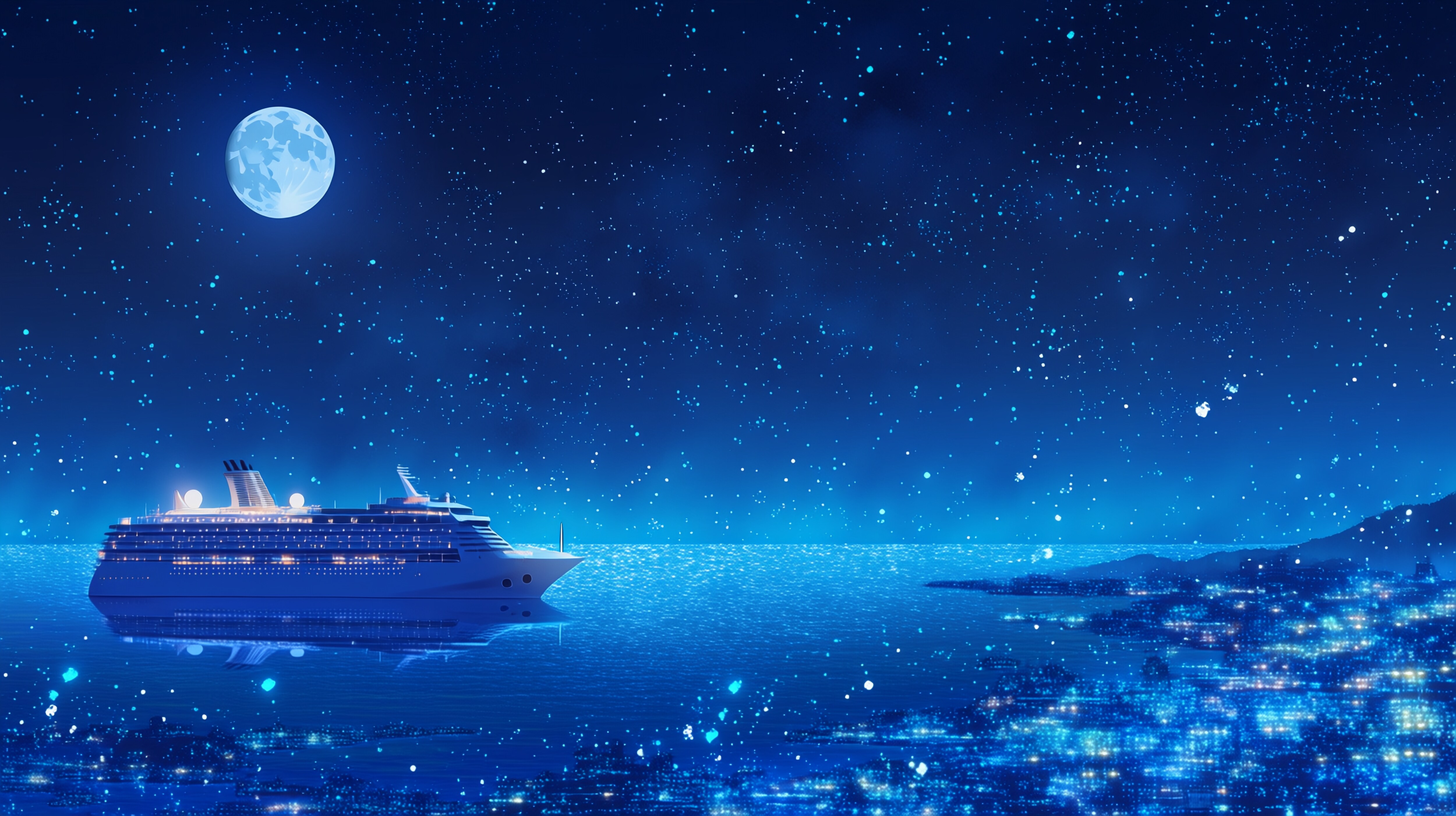 停泊中の豪華客船 | の人気AIイラスト・グラビア