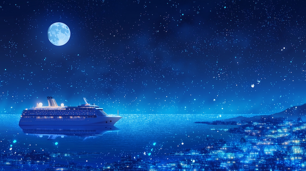 停泊中の豪華客船