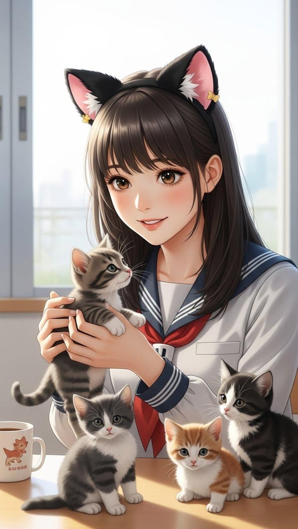 子猫ちゃんたちと娘ネコちゃん