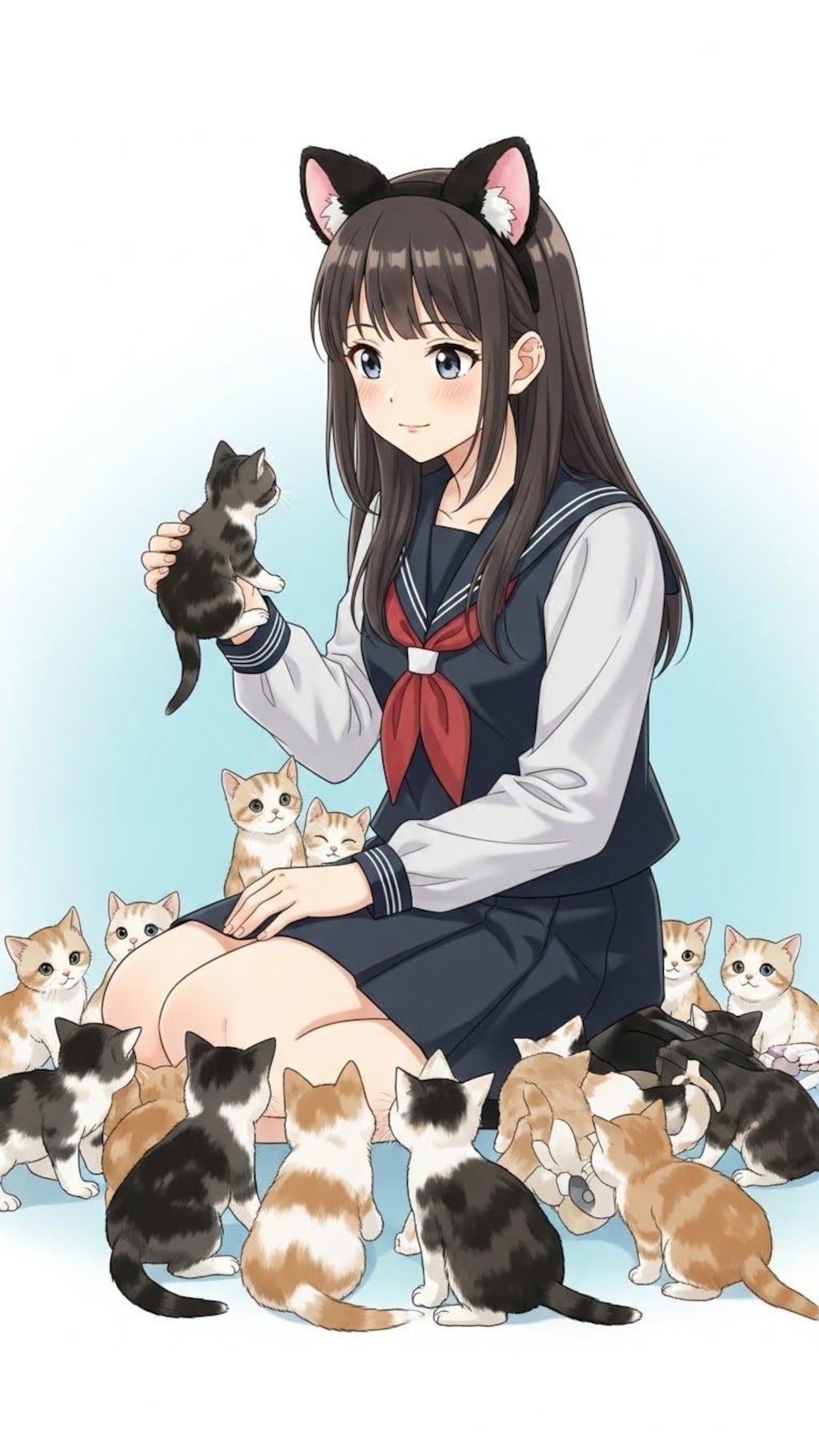 子猫ちゃんたちと娘ネコちゃん