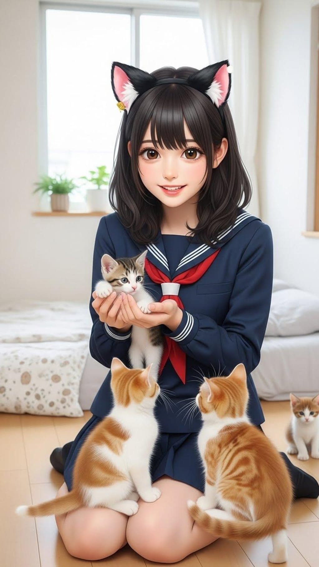 子猫ちゃんたちと娘ネコちゃん