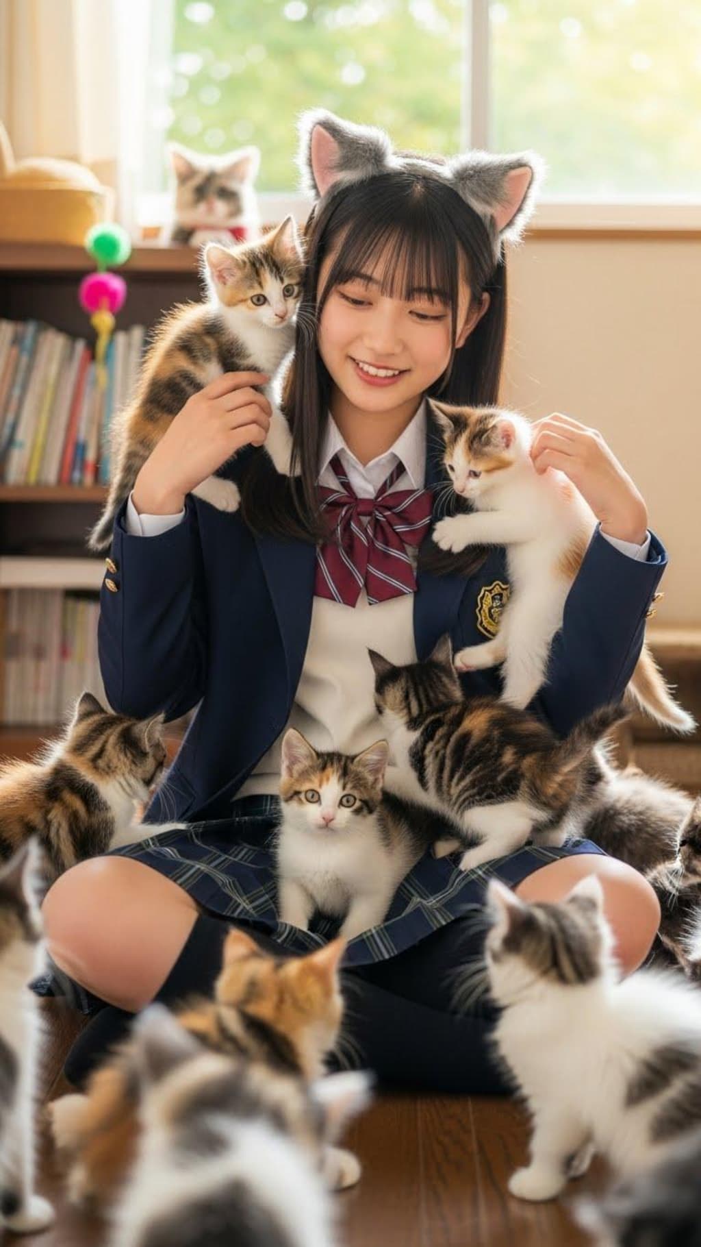子猫ちゃんたちと娘ネコちゃん