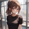 ポニーテールとおへそ 3枚目