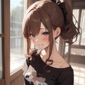 ポニーテールとおへそ 2枚目