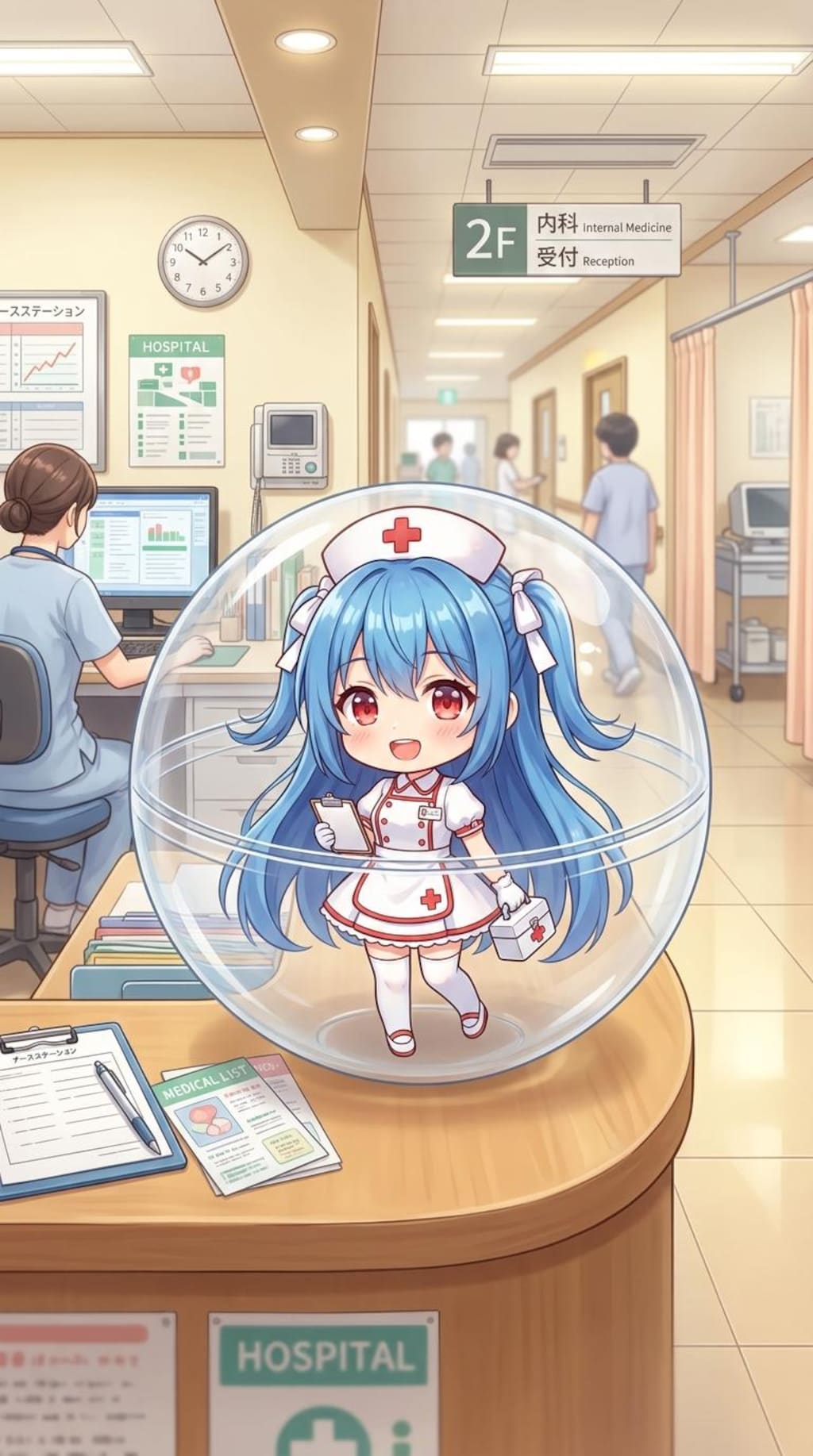 ナース服姿のAROMAちゃんをカプセルに入れたよ