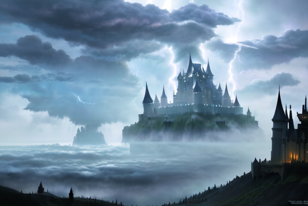 魔王の城風背景