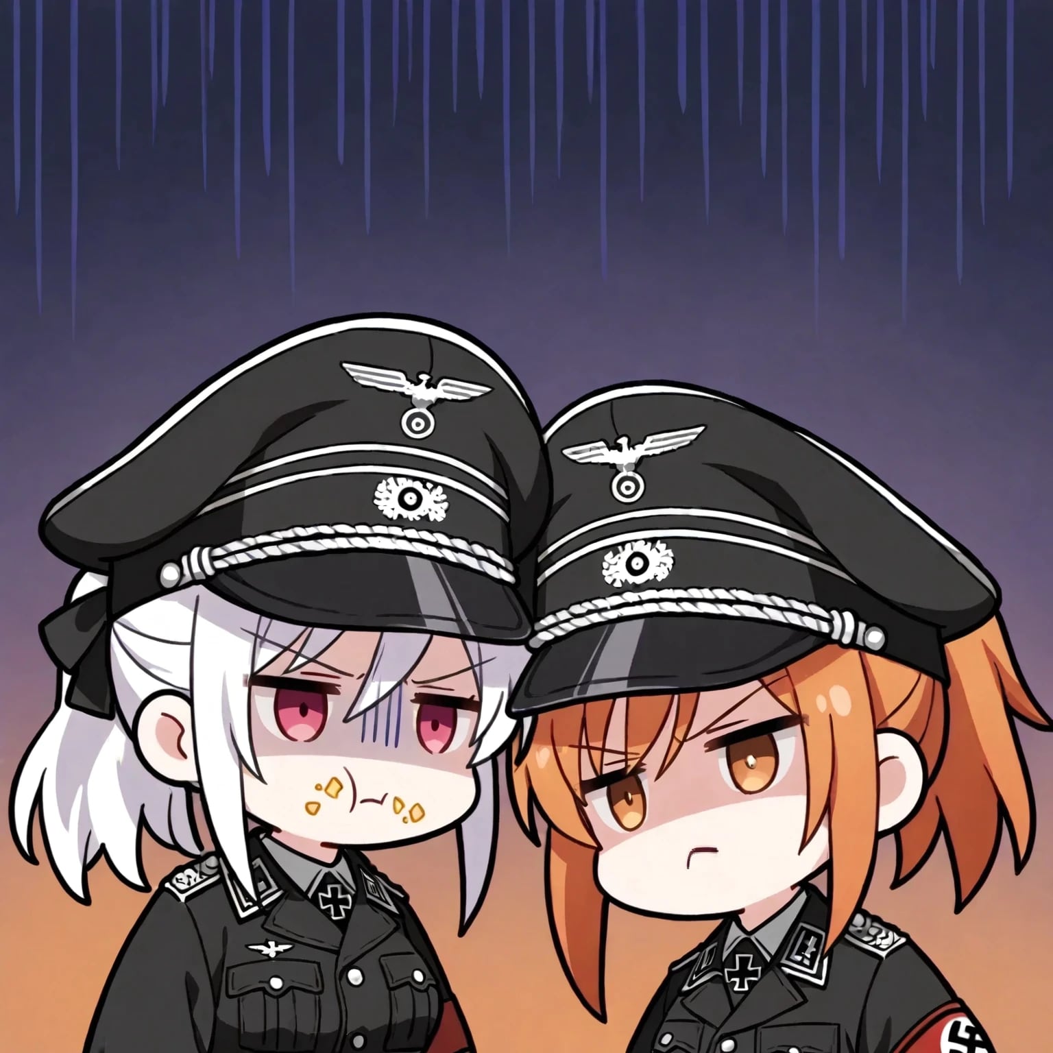 つまみ食いを疑われる軍人さん | の人気AIイラスト・グラビア