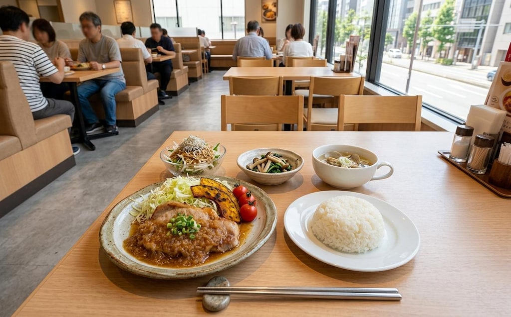 秋味ポークソテーのランチ